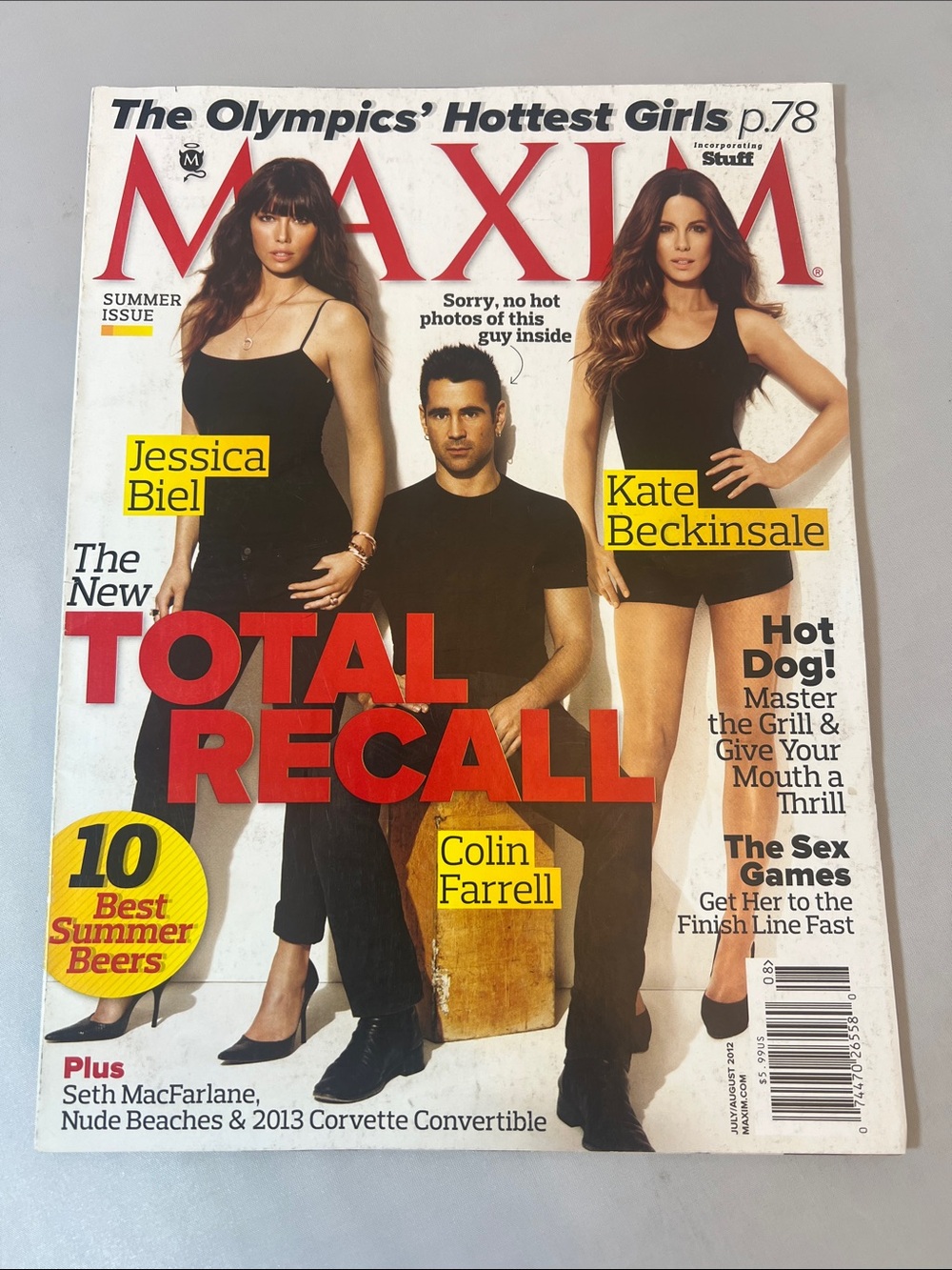 Maxim Magazine - Cover Kate Beckinsale Jessica Biel - July/Aug 2012 - Issue 175